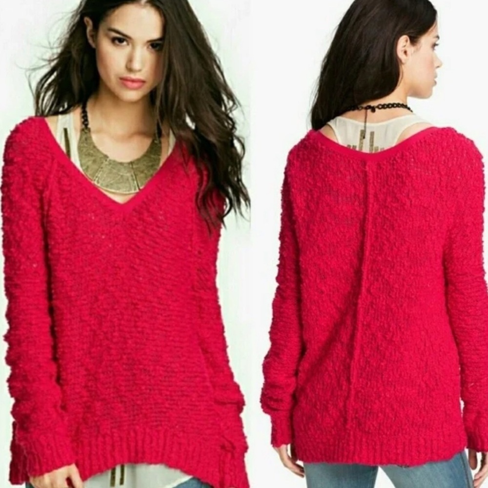EUC Free People Songbird Boucle Boho Sweater 
Size - Small